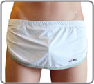 Two-tone floating boxers, boxer shorts covering front and back with a string A...