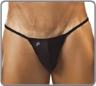 String brief. Half covered back. Surprising and colored underwear...