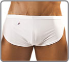 Running shorts, original underwear, open on the sides. Unlined front pouch...